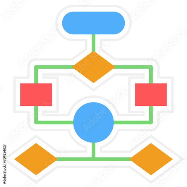 Fototapeta Flowchart Icon