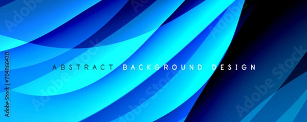 Fototapeta Simple fluid color gradient abstract background with dynamic wave line effect. Vector Illustration For Wallpaper, Banner, Background, Card, Book Illustration, landing page