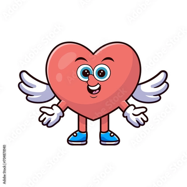 Fototapeta CUTE HEART LOVE CHARACTER