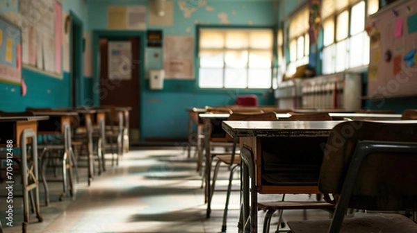 Obraz Abandoned school buildings.
