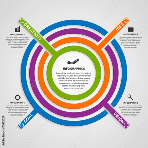 Obraz Vector circle colorful infographic.