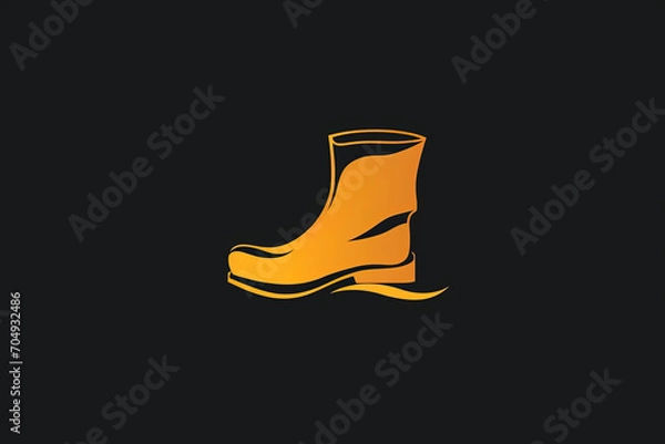 Fototapeta A beautiful and unique boot logo.