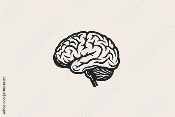 Fototapeta Beautiful and unique brain logo.