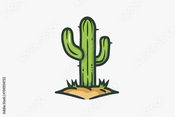 Fototapeta Elegant and unique cactus logo.