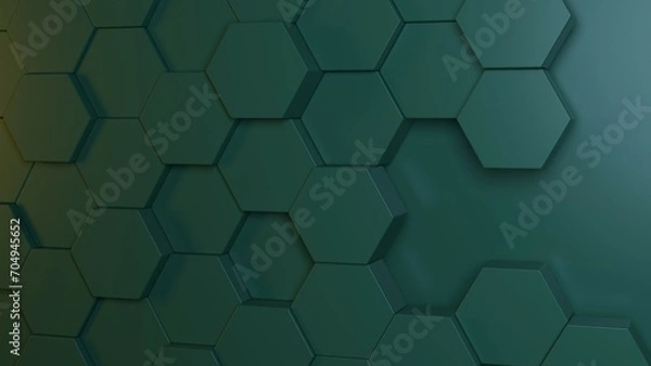 Fototapeta abstract hexagonal wall background 3D render illustration