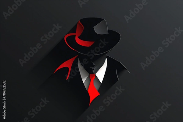 Obraz Modern and stylish mafia logo.