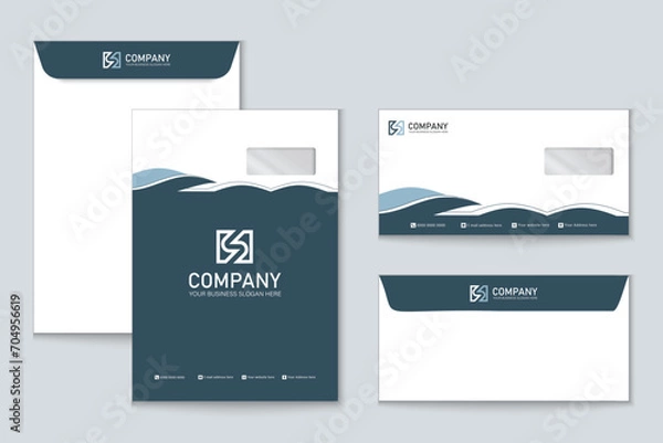 Fototapeta Envelope a4 and dl size template design