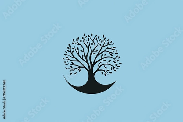 Fototapeta Beautiful and stylish tree logo.