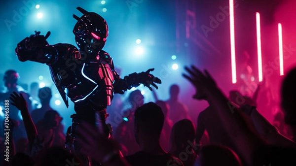 Obraz Robot in dj party