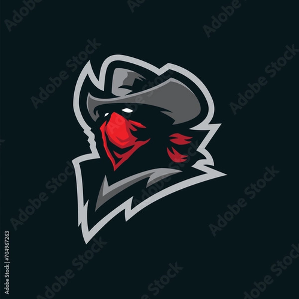 Obraz Bandits mascot logo design with modern illustration concept style for badge, emblem and t shirt printing. Bandits illustration for sport and esport team.