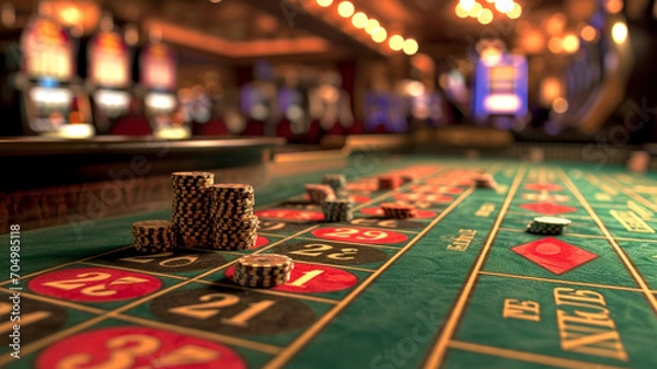 Obraz casino roulette table