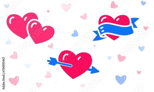 Obraz Hearts for Valentines Day 