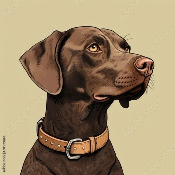 Obraz A brown dog portrait