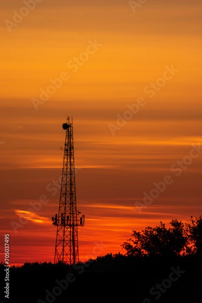 Fototapeta tower at sunset