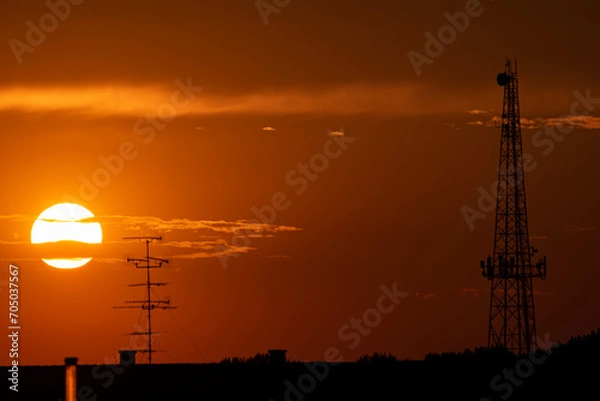 Fototapeta tower at sunset