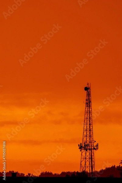 Fototapeta tower at sunset
