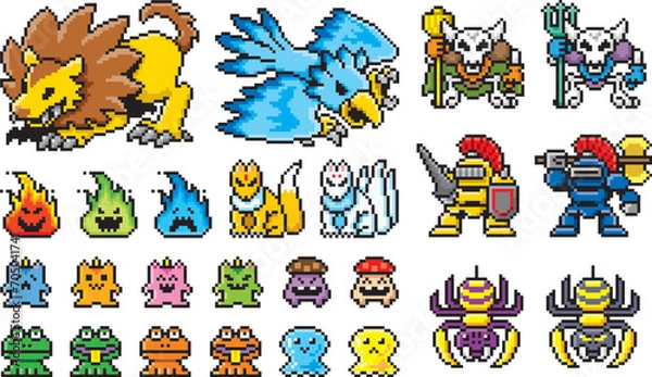 Obraz RPG風ドット絵　小型モンスターセット