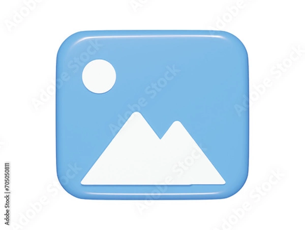 Obraz gallery icon 3d render illustration