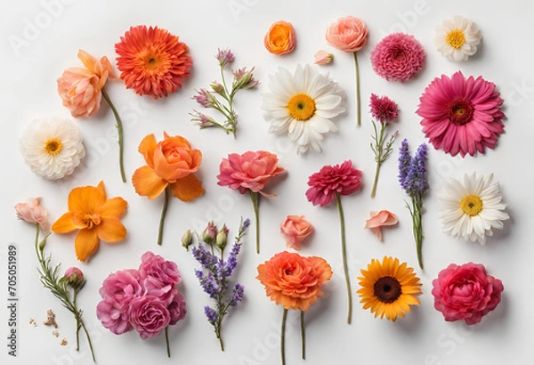 Fototapeta seamless floral pattern, background with flowers, v20