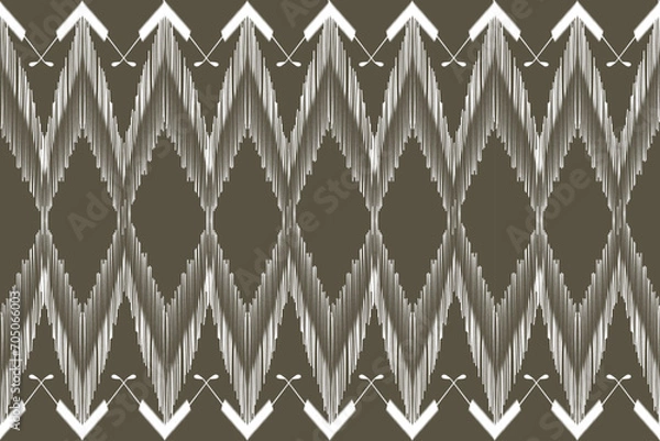 Fototapeta Geometric ethnic pattern embroidery design for background or wallpaper and clothing. Aztec style abstract vector illustration.design for texture,fabric,decoration.