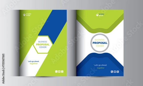 Obraz Business Proposal Catalog Cover Design Template Concepts
