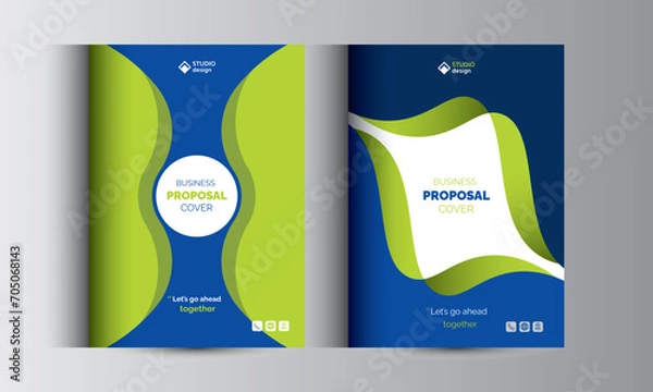 Obraz Business Proposal Catalog Cover Design Template Concepts