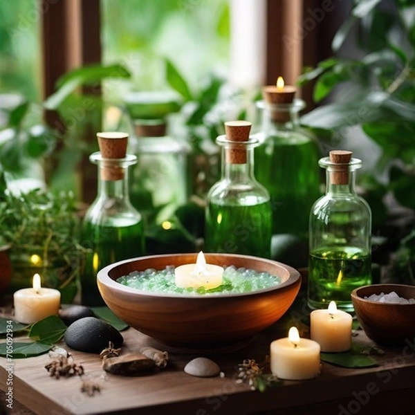 Obraz spa still life with candles