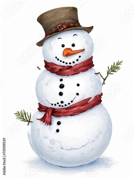 Obraz illustration of a snowman
