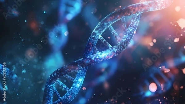 Obraz DNA - genetic, biotech, genome, background, gene, biotechnology, stem