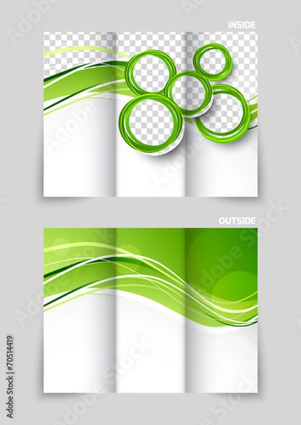 Fototapeta Tri-fold brochure template design