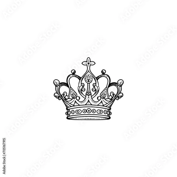 Obraz crown icon vector	
