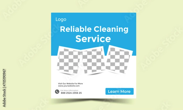 Obraz Cleaning Social Media Post Design