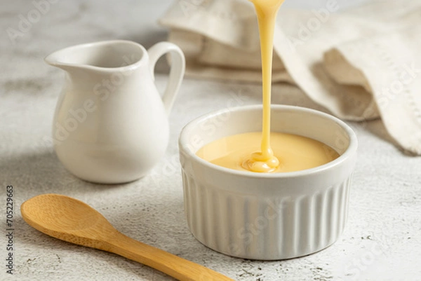 Obraz Fresh condensed milk in the bowl.