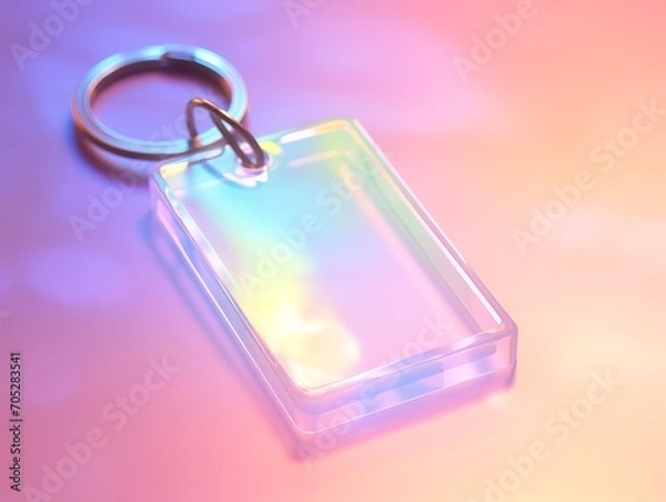 Fototapeta Custom Keychain Mockup for Personal and Promotional Use - AI Generated