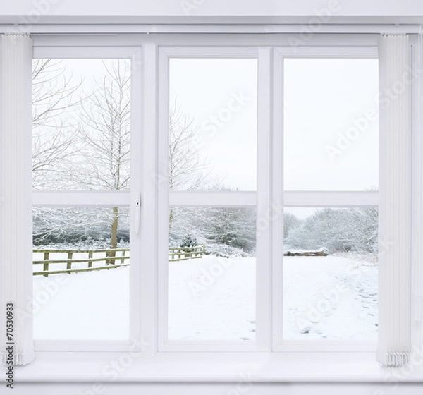 Obraz Snow Scene Window
