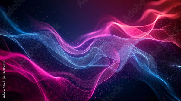 Obraz Abstract Dark Background Featuring Mesmerizing Waves Image Wallpaper