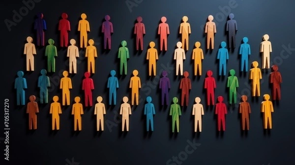 Fototapeta Diversity and inclusion poster. Diversity, equity and inclusion concept. 