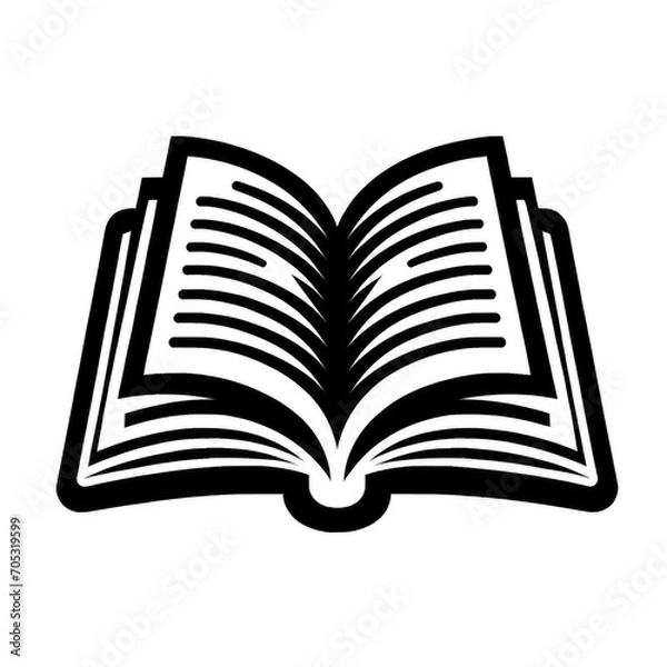 Fototapeta Book icon. Education literature and read theme. Generative ai.
