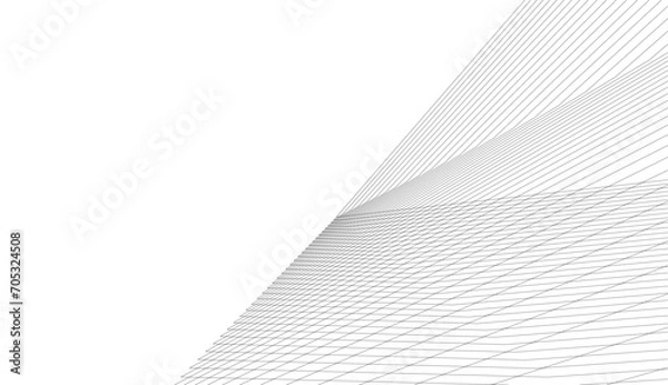 Fototapeta Abstract architectural design 3d rendering