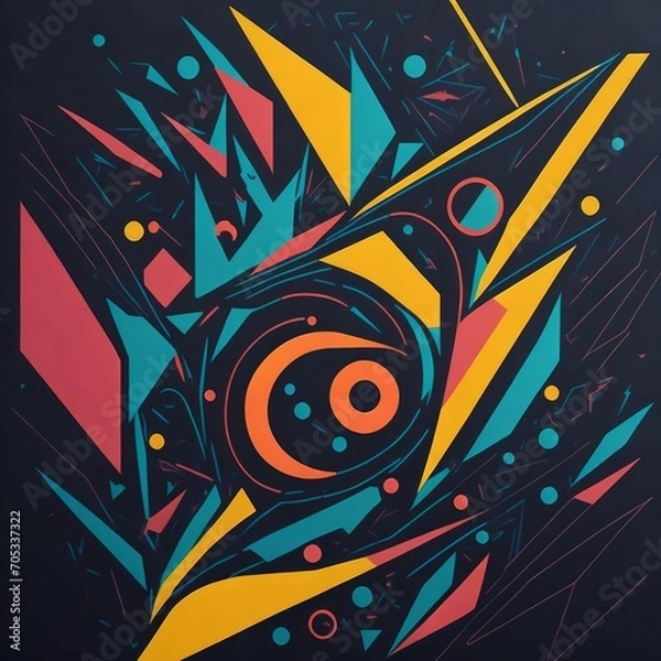 Obraz abstract background with colorful irregular shapes and patterns.