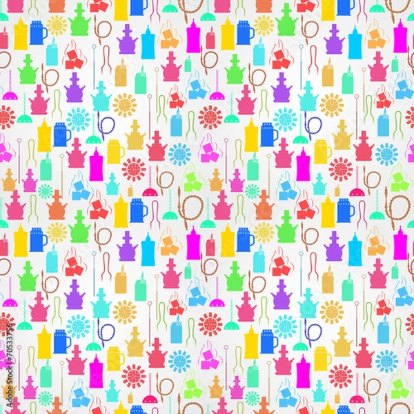 Fototapeta Colorful background for hookah components