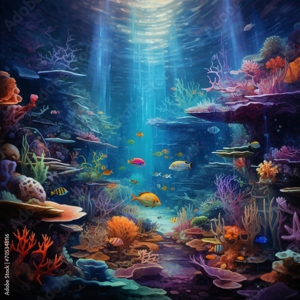 Obraz Mystic Depths: A journey into the enigmatic fathoms of the ocean