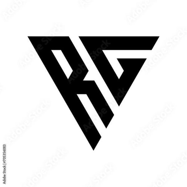 Fototapeta Triangle Letter RG Logo
