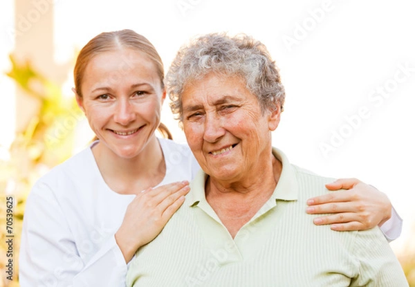 Obraz Elderly home care