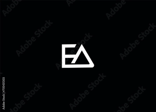 Fototapeta EA creative logo design and initial logo