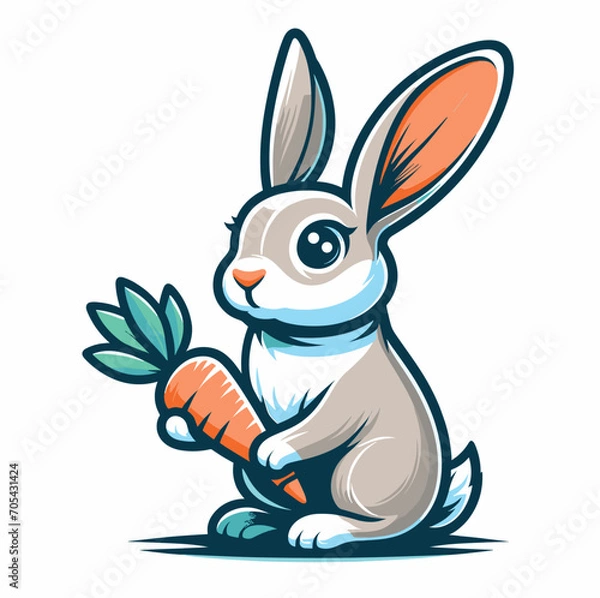 Obraz rabbit and carrot
