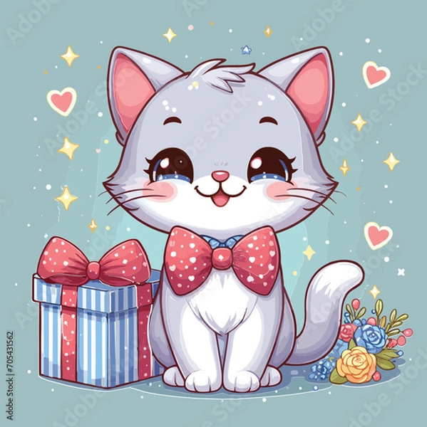 Obraz cat with heart