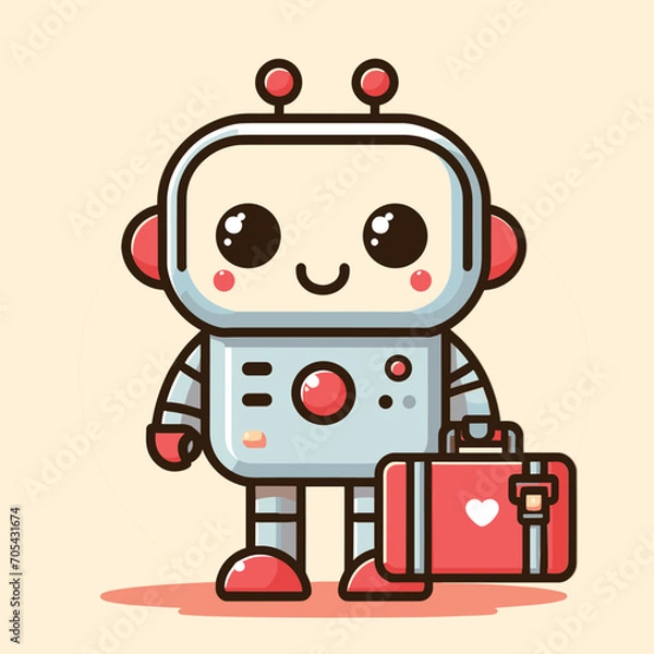 Obraz cartoon robot