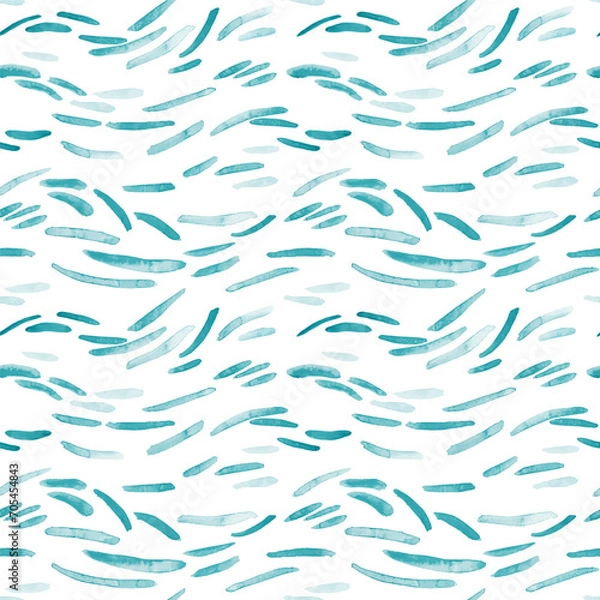 Obraz Seamless hand drawn pattern with watercolor strokes