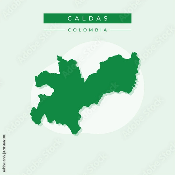 Fototapeta Vector illustration vector of Caldas map Colombia